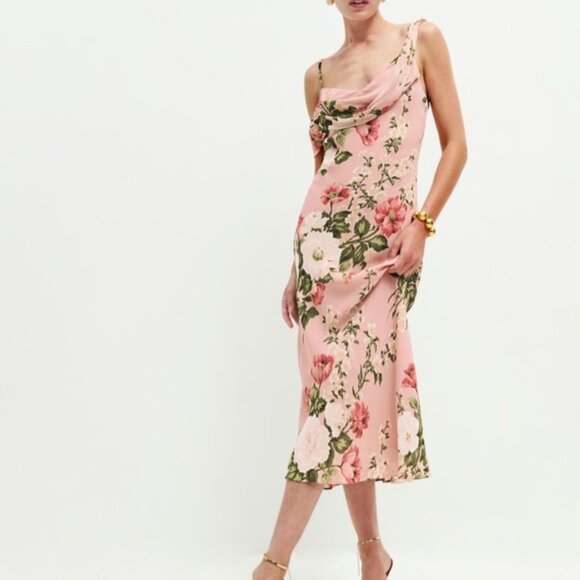 Reformation Reya Dress in Rose Garden - Picture 4 of 4